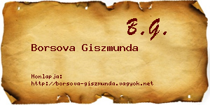 Borsova Giszmunda névjegykártya